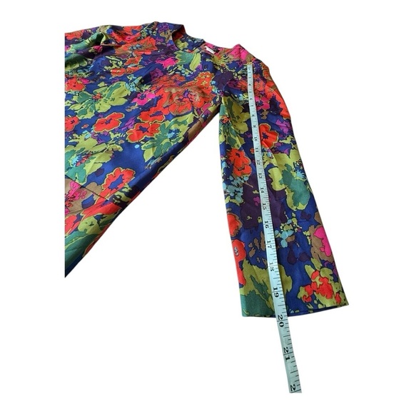 J. Crew Jules Silk Long Sleeve Floral Shift Mini Dress Size 2 - As Seen on Drew - Picture 10 of 13